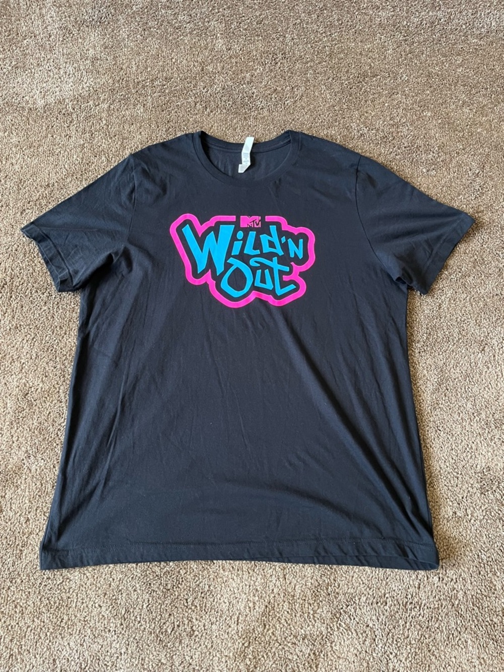MTV Black Tee with Teal & Pink Wild 'N Out Logo